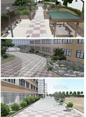 【acon3d】高中学校全套，包括图书馆，阅览室，操场全套模型。