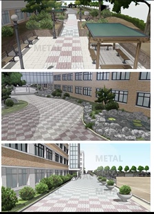 【acon3d】高中学校全套,包括图书馆,阅览室,操场全套模型。