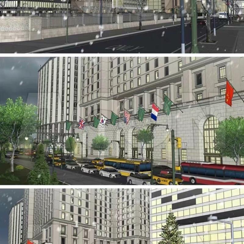 【acon3D模型】M067 美国四季城市 - 四季+昼夜+