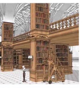 acon3d中世纪大图书馆su模型，草图大师模型 草图大师skp格式