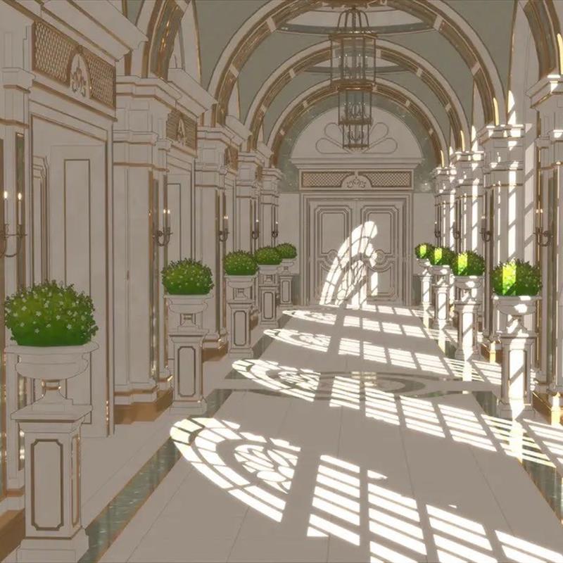 [acon3d]仿若春天的宅邸走廊