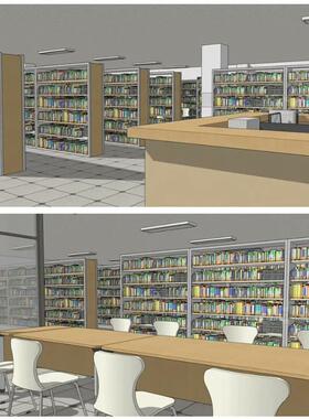 【acon3d模型】  简约图书馆 漫画背景素材[火]