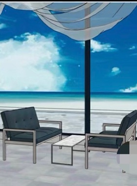 acon3d 能看到大海的咖啡厅