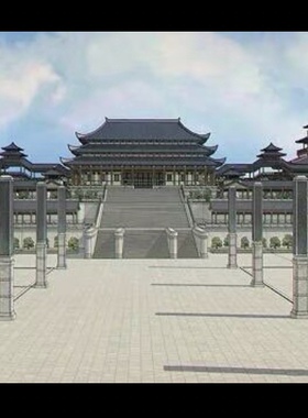 【acon3d】城郭到演武场绘画模型  skp模型直接拍