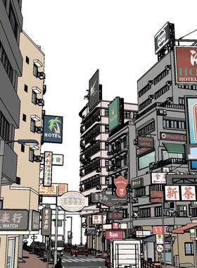 su模型  建筑素材 自购回血   acon3d   香港街