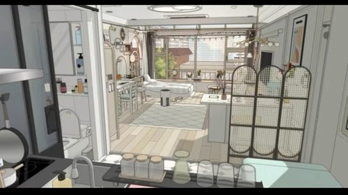 ACON3D 怀抱阳台的一居室系列 sketch up3D模型 su模型素材源文件