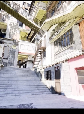 acon老城区su模型复古旧城区城中村老长沙 复古老街坊老街区模型