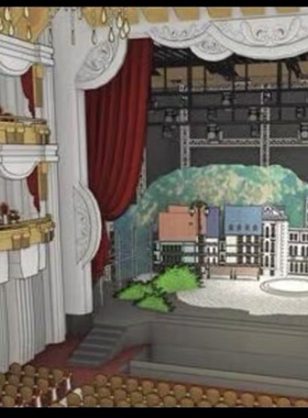 acon3d 奇幻剧场 sketchup模型  草图大师打开 背景参考学习