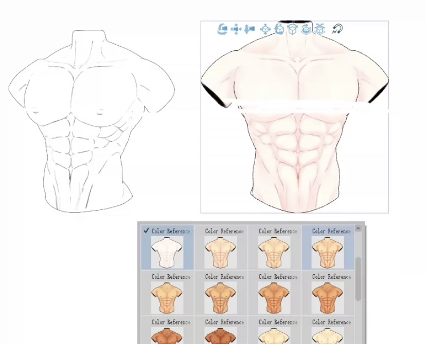 【csp3d】csp3d模型，半身人体模型，可换肤色 优动漫不能用！