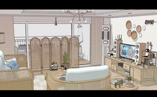 【acon3d】拉丹公寓绘画模型 skp模型直接拍