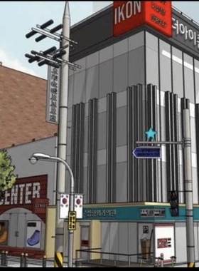 ACON3D，新沙洞街路树街系列 sketch up3D模型 包含多种主题商店