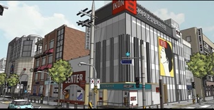 ACON3D，新沙洞街路树街系列 sketch up3D模型 包含多种主题商店