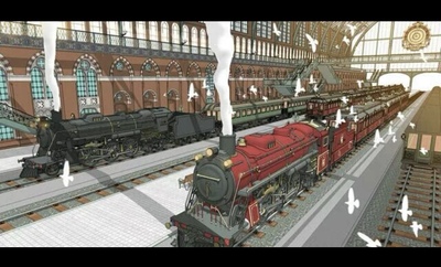 【acon3d】火车载具绘画模型  skp模型直接拍