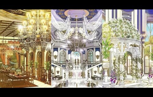 【自购回血】acon3d浪漫主厅套装su模型，包括图书馆 宴会厅 礼堂