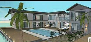 acon3d  泳池别墅  skp模型  su模型草图大师绘画漫画背景专用