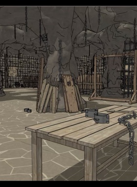 acon3d 古风地牢su模型 古代场景漫画插画素材 草图大师skp格式