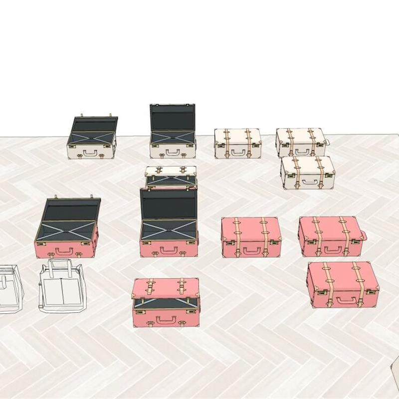 acon3d 092行李箱与手包模型草图大师模型