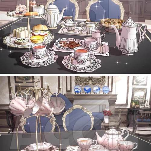 acon3d设计素材浪漫下午茶套装
