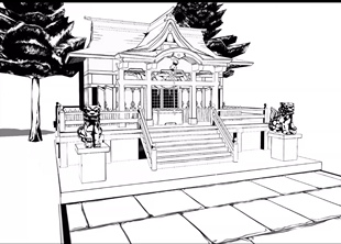 【csp3d】日式神社模型 优动漫csp必须在2.0版本以上才可以用