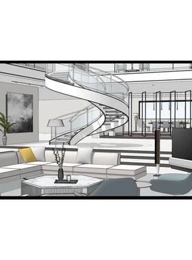 Acon3d奢华顶层豪宅设计素材