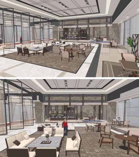 【acon3D模型】M060 高档饭店 包含 酒店外部、接待大厅、饭厅等