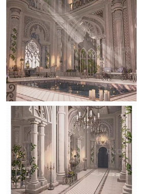 【acon3d】白色幻想神殿-小大厅