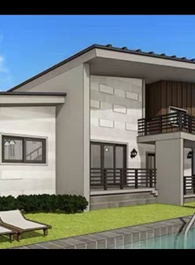 acon3d自购回血 高级住宅2 skp模型 su模型草图大师绘画漫画背景