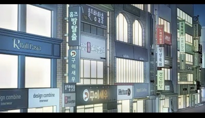 acon3d  闹市区  skp模型  su模型草图大师绘画漫画背景专用