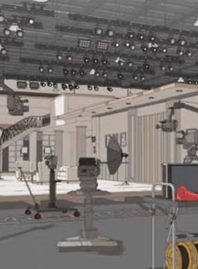 【acon3d】电视台、广播电台 包含电视剧摄影棚电视台大厅调整室