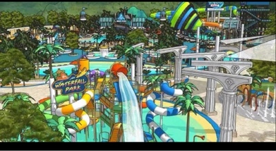 acon3d 东东的水上乐园套装 skp模型 su模型草图大师绘画漫画背景