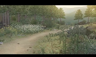 acon3d  林间小道 skp模型  su模型草图大师绘画漫画背景专用