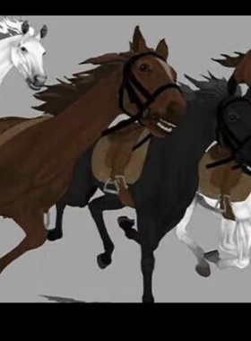 acon3d  马姿势集锦  skp模型  su模型草图大师绘画漫画背景专用