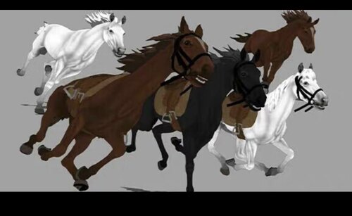 acon3d  马姿势集锦  skp模型  su模型草图大师绘画漫画背景专用