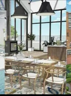 acon3d 现代背景套装 绘画专用