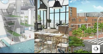 acon3d 现代背景套装 绘画专用