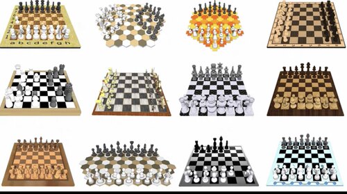 ACON3D su建模 棋盘国旗围棋跳棋模草图大师 SU模型木全套 共30款