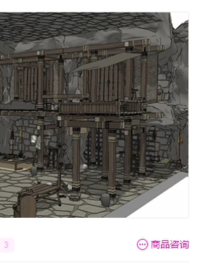 acon  武侠史剧背景 - 地下监狱 skp文件