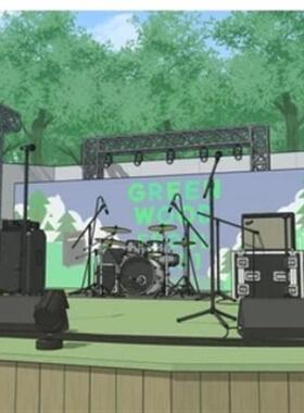 【acon3D】乐队乐器/合奏室/现场演唱/野外舞台背景 全