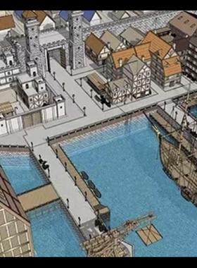 ACON3D，帆船和港口全套系列，sketch up3D模型 su模型素材源文件