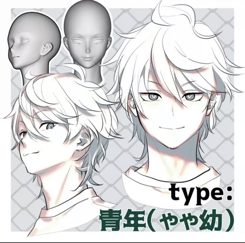 【csp3d】csp3d模型，2.0年轻男性头  优动漫不能用！