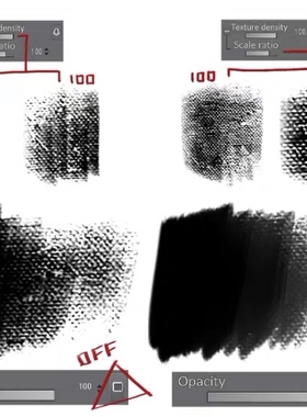 【csp笔刷】10支油画质感笔刷， 有几只是混色 涂了底色刷才有效