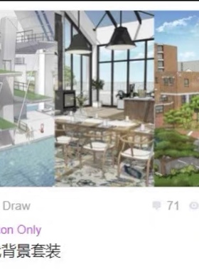 【自购回血】ACON3D，现代背景套装。sketch up3D模型