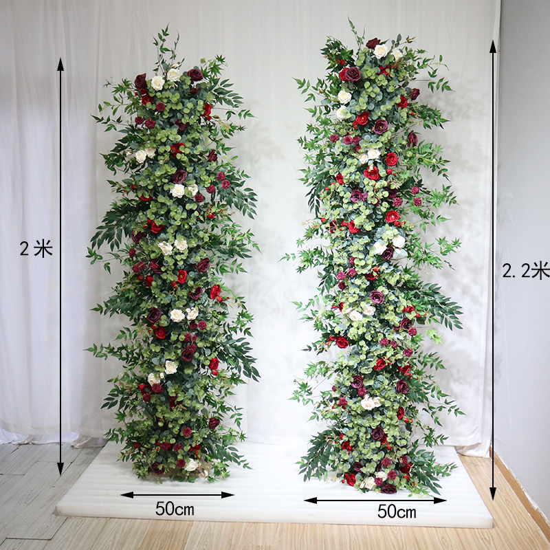 仿真玫瑰森系单立柱花艺婚庆装饰花摄影拍摄装饰店铺网红墙面花u.