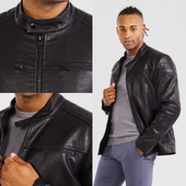 休闲立领皮衣夹克外套 水洗防撕裂时尚 机车硬汉 澳单高端秋冬男士