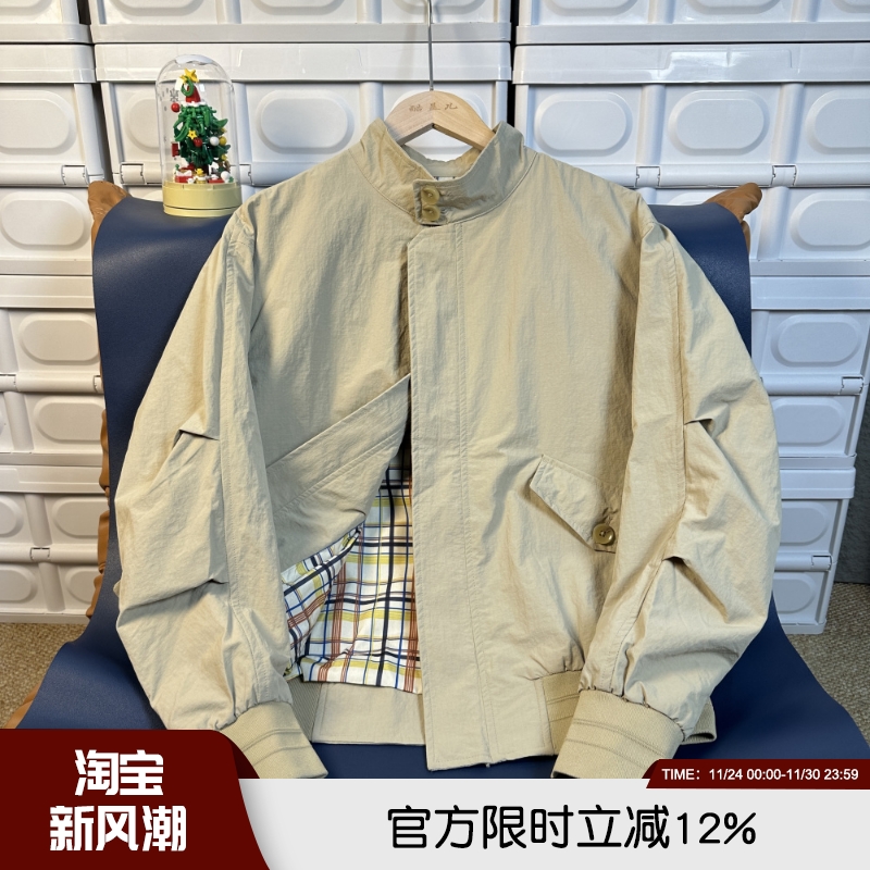 G9哈灵顿彩格里衬立领夹克外套