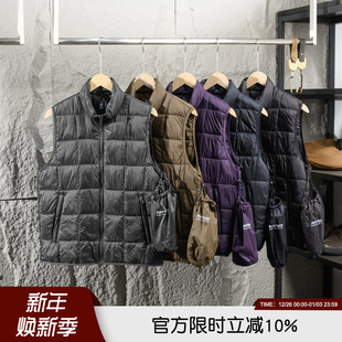 便携式 日常休闲立领轻型保暖背心外套潮 收纳空气棉马甲25秋冬男士