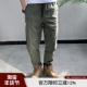 细节考究 松紧弹力腰春夏束脚棉麻裤 亚麻裤 北美高端狠货 休闲裤 男