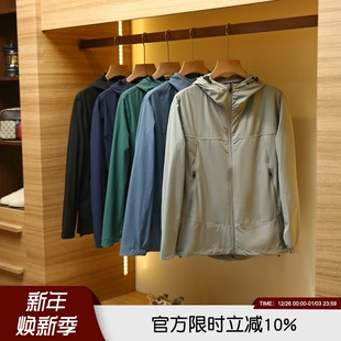 高端 轻量四面弹春夏男女情侣防晒皮肤衣连帽防风夹克外套 柜2K