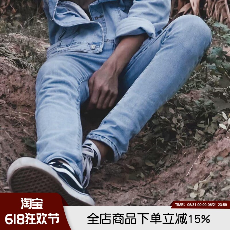 王炸好牛!72镁金!北美全品相秋冬男士时尚休闲弹力修身牛仔裤潮