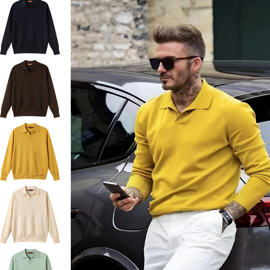 优雅与痞帅融合！轻奢高级氛围！秋冬羊毛针织衫马球领Polo毛衣男,男装,针织衫/毛衣,淘宝优惠券,粉丝福利购,淘宝优惠卷